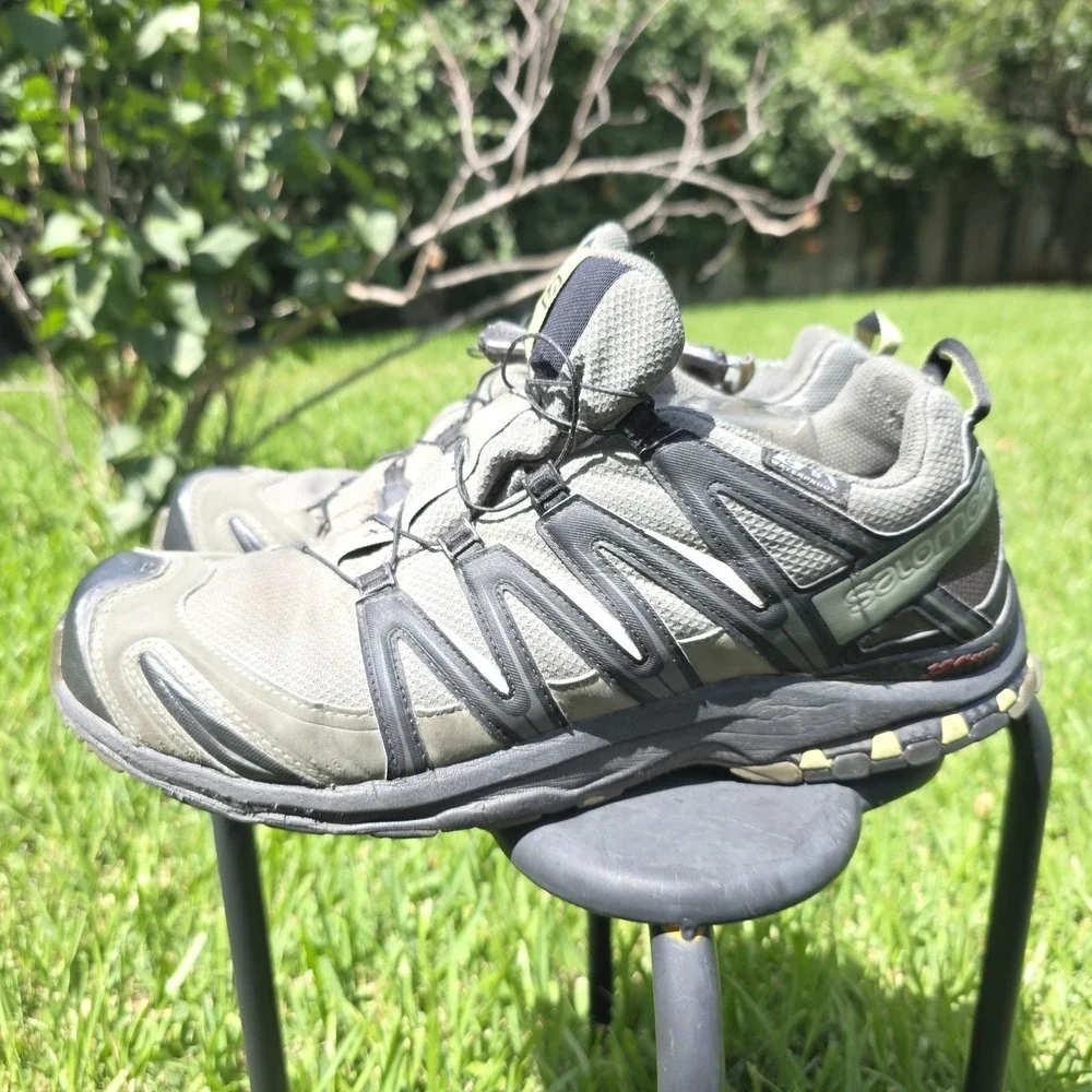 Salomon XA Pro 3D Men's Trail Running Hiking Shoes Olive Green Black sz 14 (A26)